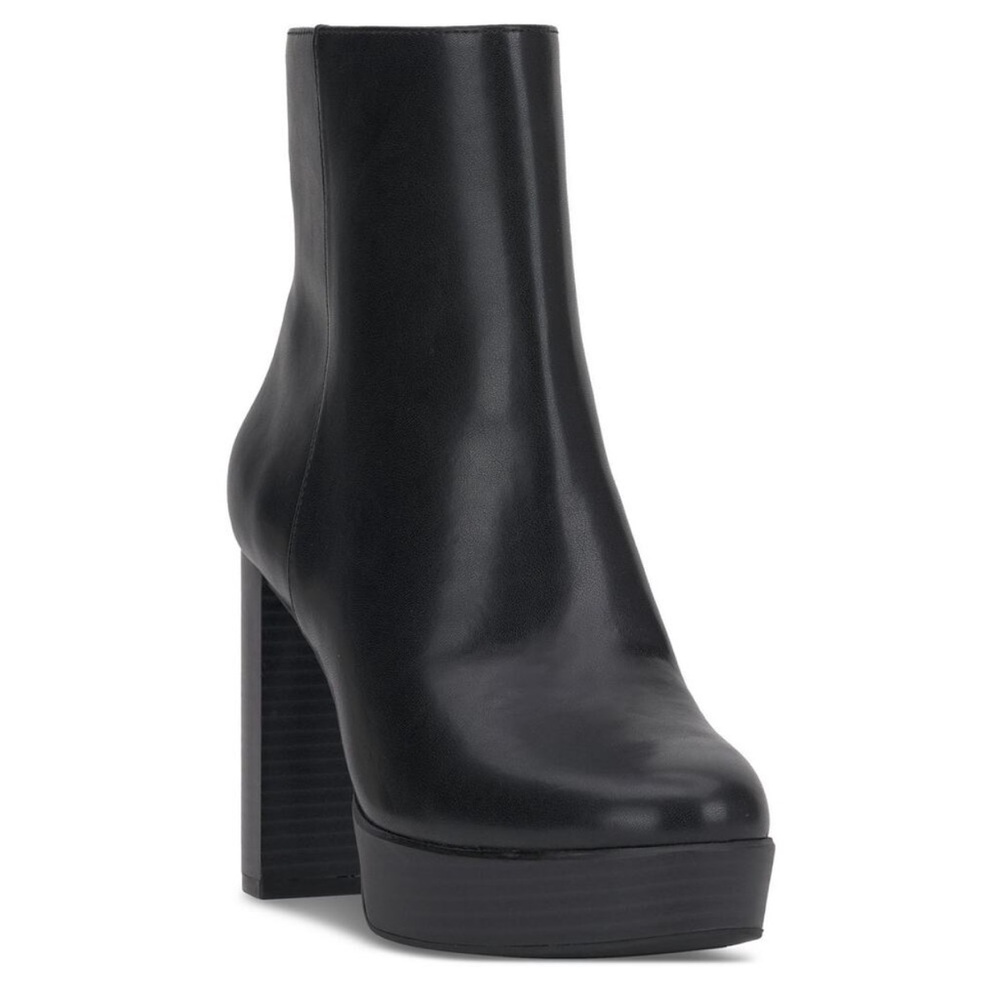 NEW! ALFANI Galsuenda Platform Booties Inside Zipper Memory Foam Black Size 10